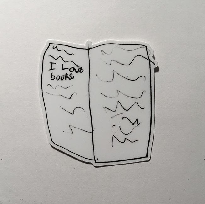 I Love books sticker