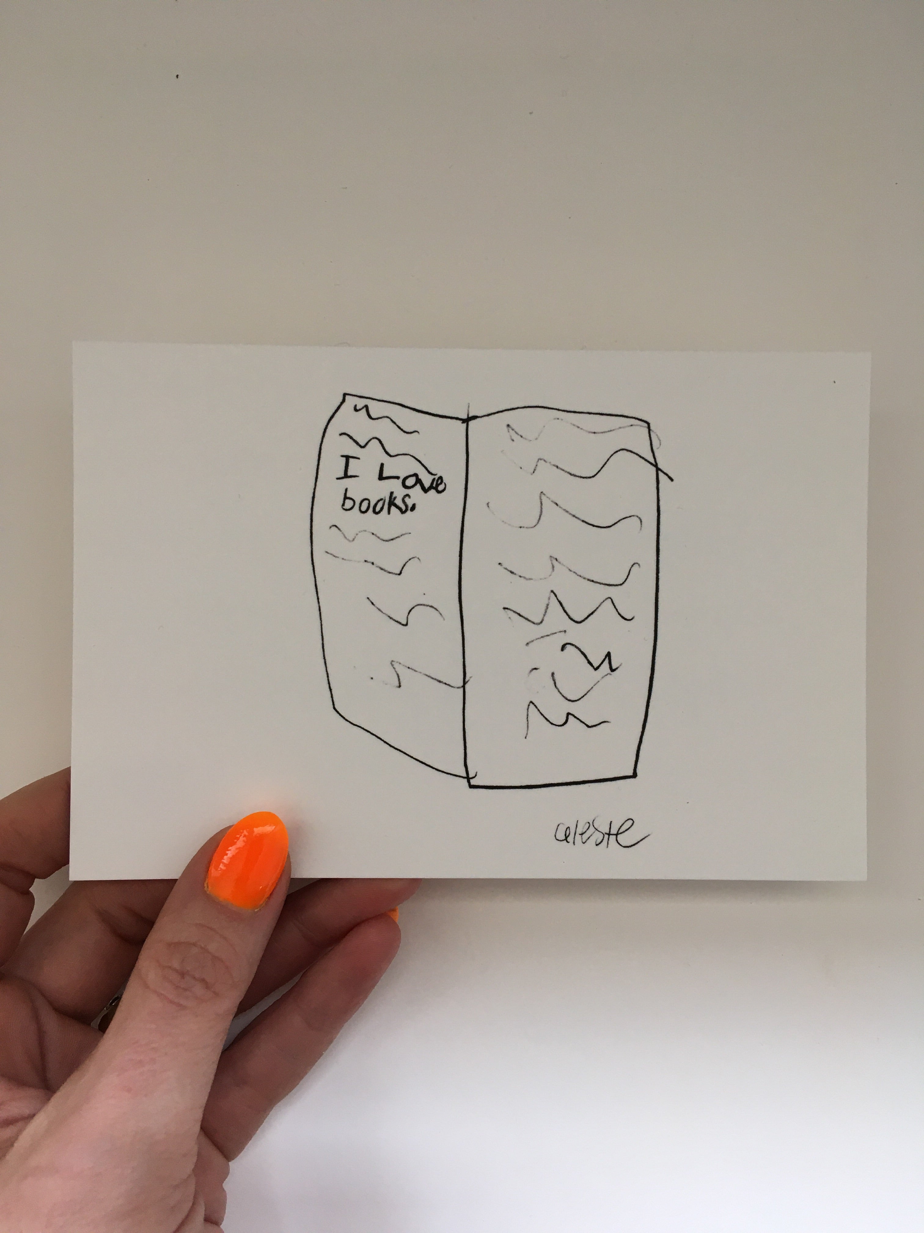 I Love Books postcard // Celeste