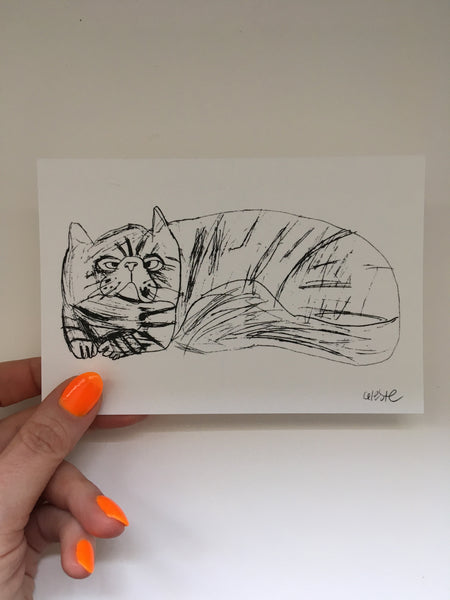 Cat postcard // Celeste